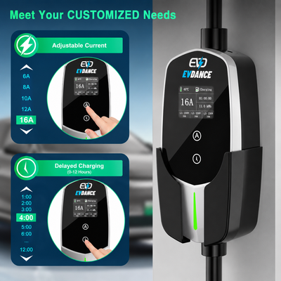 EVDANCE 11kW CEE Mobile Wallbox – 3 Phase Type 2 EV Charger, 16A