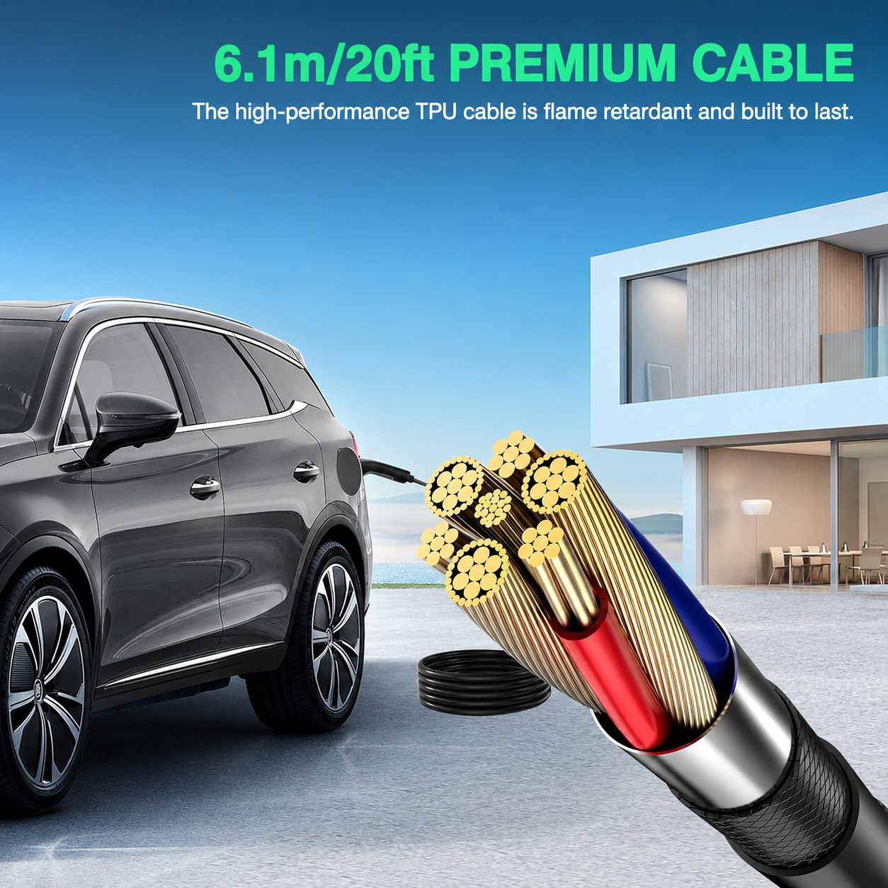 EVDANCE 11kW CEE Mobile Wallbox – 3 Phase Type 2 EV Charger, 16A