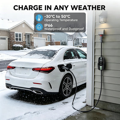 EVDANCE 11kW Mobile Wallbox – 3 Phase Type 2 EV Charger, 16A | 6mA DC Protection