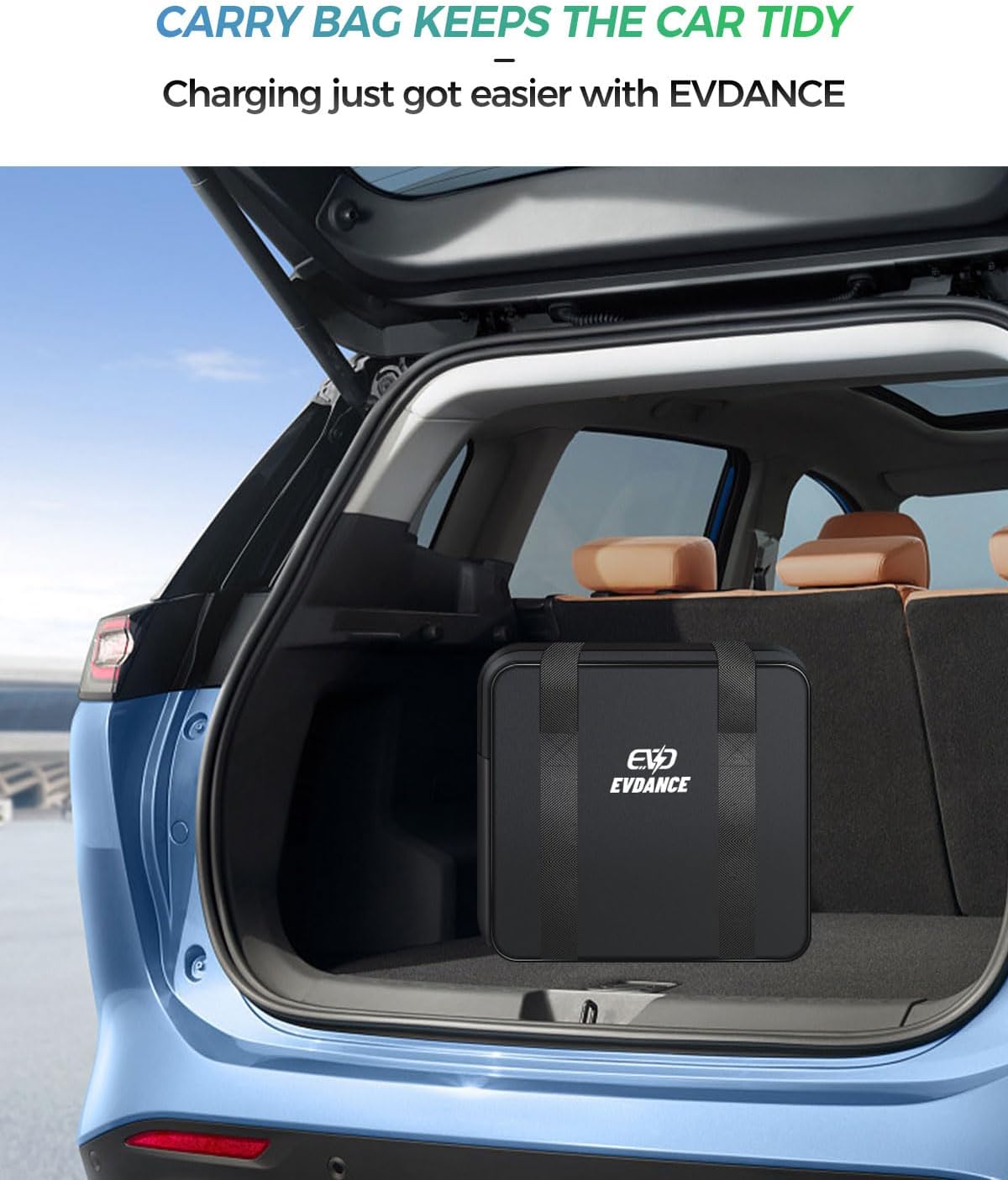 EVDANCE UK 3-Pin Portable EV Charger – Single Phase Type 2, 10A / 2.3kW | Intermediate